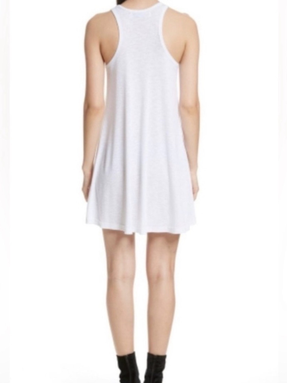 Free People White Ribbed Tank Dress